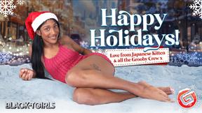 ”BLACK TGIRLS - Japanese Kitten Erotic Xmas Treat For You”