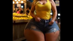 Thick PAWG animation (AI Generated)