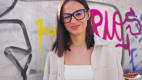 GERMAN SCOUT - Petite and small Tits Latina Teen Lucy Mendez Pick Up for Casting Fuck