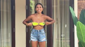 Vibrant Yellow Micro Bikini Try-On: See the Stunning Look!