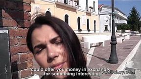 Busty Italian girl gets it in public park from behind