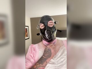 Trans gagged &vibrator fresh collar