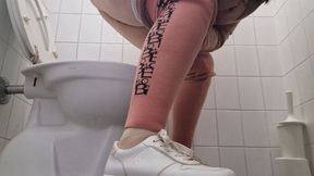 Pee in the public toilet in very high resolution 1080HD