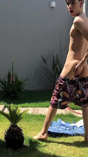 Stroking in the sun with henry