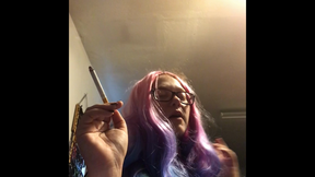 wig and smoking fetish