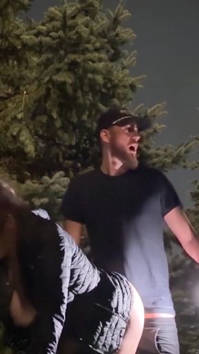 Peeing Out Cum after Public Sex by the Road   Clip 2