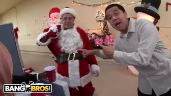 Krissy Lynn and friends turn office holiday party into an interracial orgy