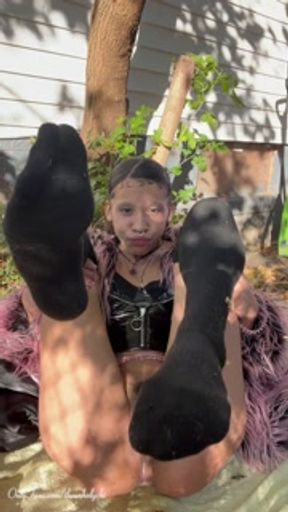 Pissing in the neighbors yard 😳🩷