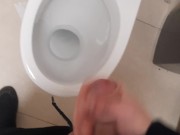 Fast Cum in Public Toilet
