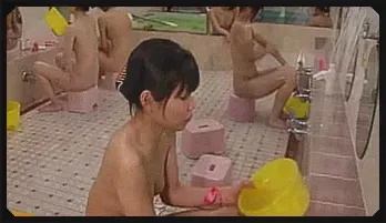 Japanese Girls Bathhouse – Group Shower & Naughty Touch