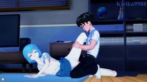Cute anime lovers have overwhelming home sex session