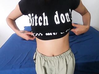 Oh my God! This slim hotty is barely legal! And this babe already desires to screw.