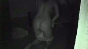 My wanton brunette girlfriend takes off her panties at my request