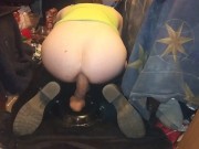 Permanent chastity sissy destroyed by 10"s