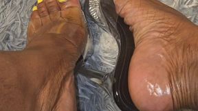 Cum Nut On Melanated Goddess Worshipsolz Sexy Lemondrop Yellow Toes in Pleaserz Heels Dirty Talk JOI