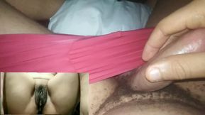 Masturbating