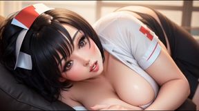 Hospital nurse gives sloppy blowjob and handjobs in ASMR roleplay