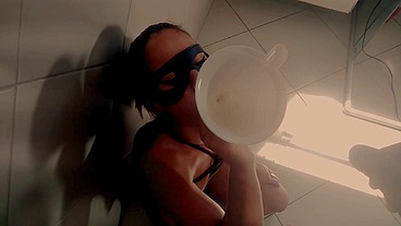 drinking pee of funnel , ass to mouth, throat fucking, shower....