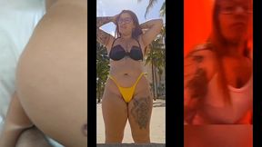 ruiva casada da o cuzinho pro marido corno e depois vai a praia e pega um desconhecido roludo e faz um boquete no banheiro quimico e leva gozada na cara