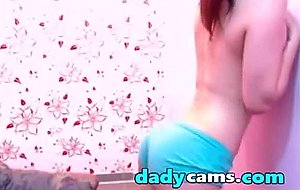 Sexy big tit teen shows off on webcam