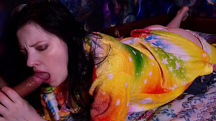 Tiny Spinner Gags on Cock and Takes a Load to the Face