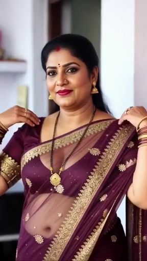 Indian housewife enjoys her forbidden pleasure in a curvy display of