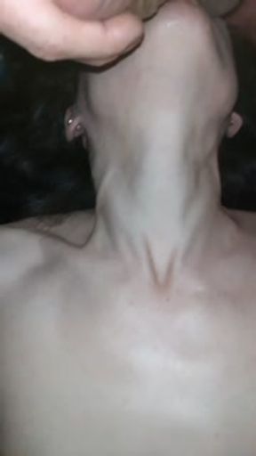 He’s choking me while I cum