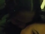 Snow bunny tries to stray quiet while taking BBC & roommates are home