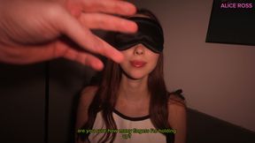Blindfolded Step Sis Lets Stepbro Finish the Game Inside Her