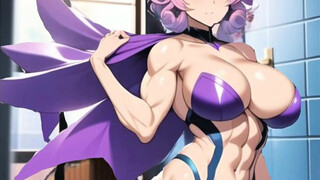 Sexy muscular anime girls compilation