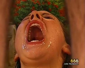 Omg! Brunette with Big Tits Gets Fucked by Group in Intense Orgy - John Thompson Style