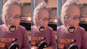 ASMR I am brushing my hair with lollipop listen in headphones