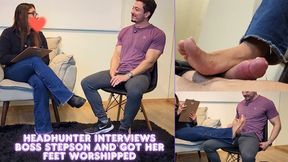 Mia Luxx - Headhunter Mia interviews Big boss step-son and ended with a salary raise and her feet worshipped copy