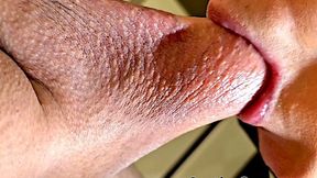 Balls Sucking I Take Two into My Mouths Lick and BlowJob with Cum on my Big Tits