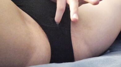 Japanese wife rubs her clit through her panties till she squirts