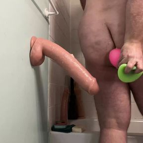 Ride my huge 15 inch king cock 2 day in a row and wear plug all day