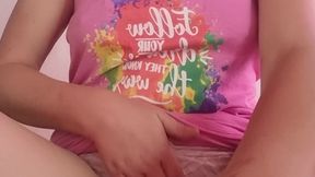 fingering myself before work