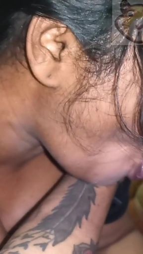 Desi bhabhi sucking and deepthrot my Dick finally cum in mouth in Hindi   Clip 2