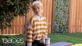 Blonde Bust Sensation Sky Blue Devours Nerd′s Cravings