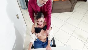 Secretary Has Her Asshole Used by Her Boss in the Office.