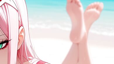 Zero Two makes you stroke sniffing her... [joi, feet, armpits, femdom]