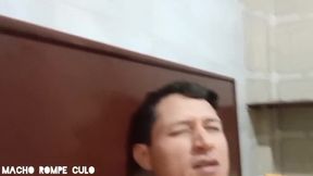 18-year-old Latina's sloppy deepthroat gags swallowing every drop of cum