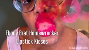 Ebony Brat Homewrecker Lipstick Kisses - Royal Ro plexiglass kisses