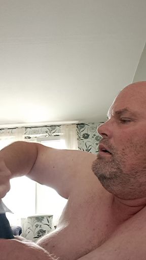 For Further Stretching, the Thick Dildo Still Has to Go Into the Slut Asshole