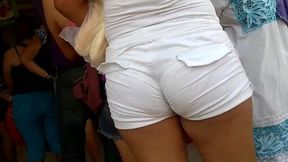 Sexy Short-Shorts on a Petite Latina