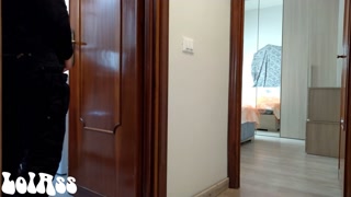 Prima fucks the maid and then destroys his wife's ass - La maid in the bathroom secretly P.1