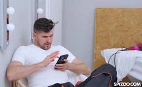 Kristof Cale's Steamy Encounter with Curvy Carla Boom in Lingerie