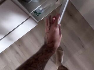 Wife Nearly Caught Me Screwing Fresh Neighbour with Tiny Body But This babe Left Just in Time With My Creampie
