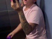 Masturbating On The Elevator, I Hope Nobody Discover Me🤯