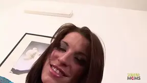 With each anal thrust the BBC stretches out the brunette and her tight asshole